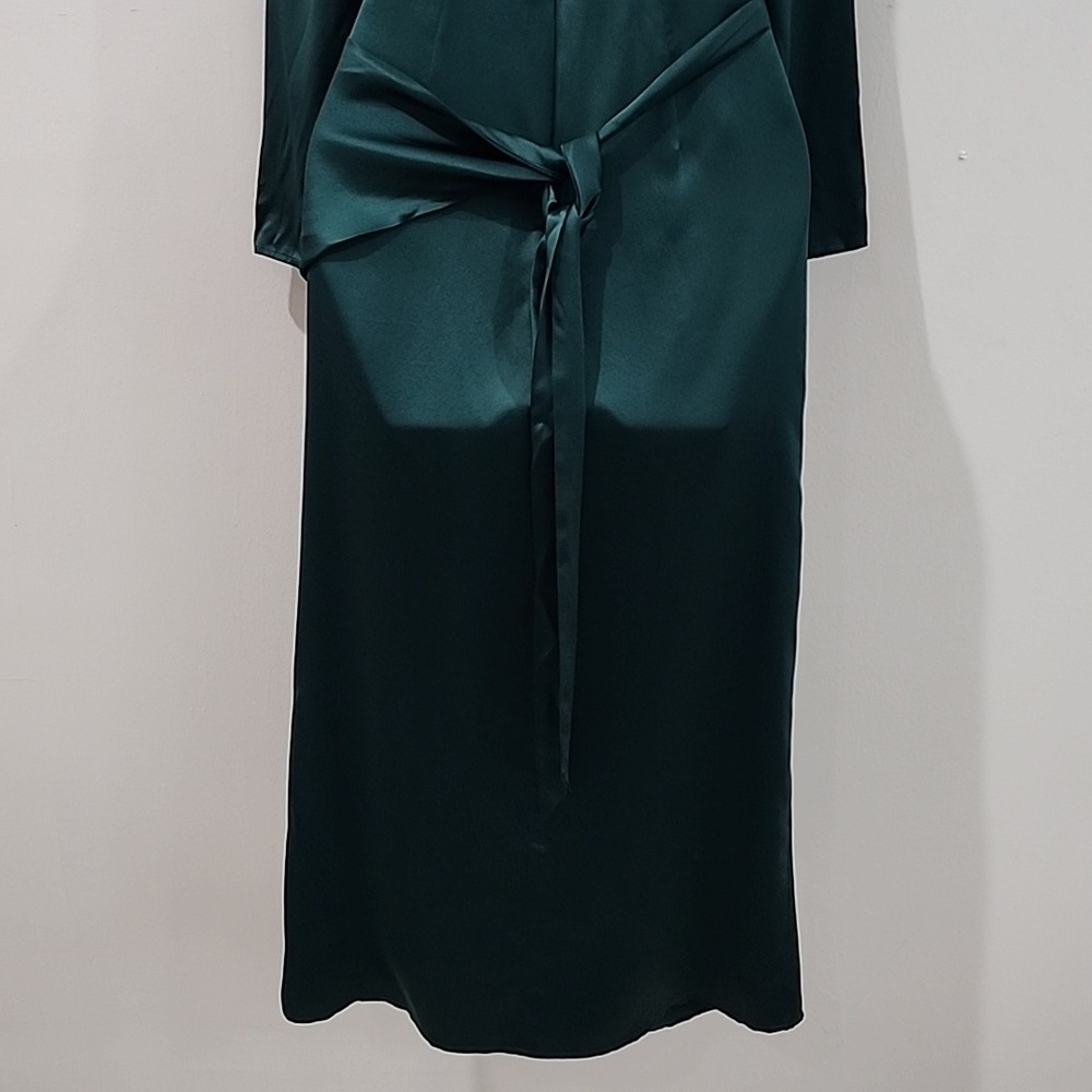 Reformation Cassis Silk Faux Wrap Dress - Picture 6 of 13